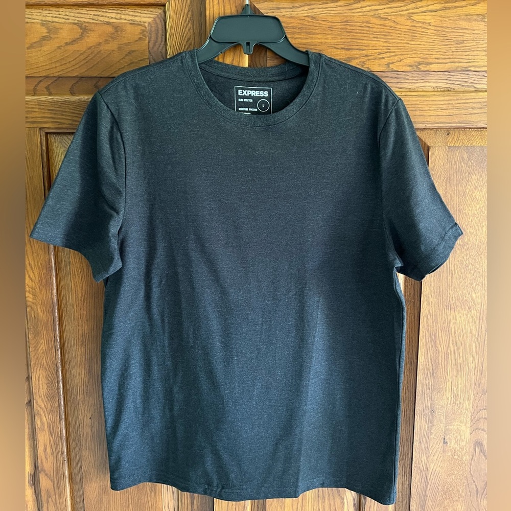 Express Slim Stretch Crew T-Shirt - Black - Men’s Large (28)